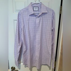 Charles Tyrwhitt Men’s Slim Fit Long Sleeve Button Down Dress Shirt.  Size 17/38